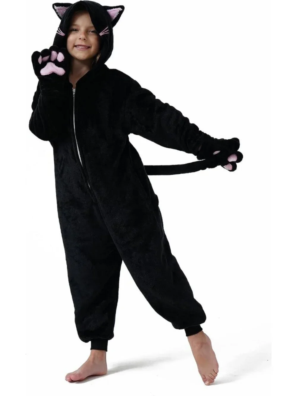 Kids Animal Onesie Costume for Halloween, Funny Cosplay Pajamas 3-14Y